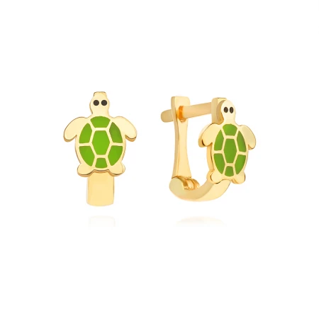 Златни детски обеци Turtle Златни детски обеци Turtle