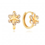 Златни детски обеци Pink Twinkle