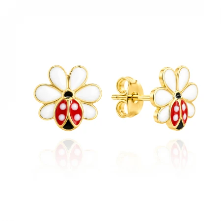 Златни детски обеци Red Ladybird Златни детски обеци Red Ladybird