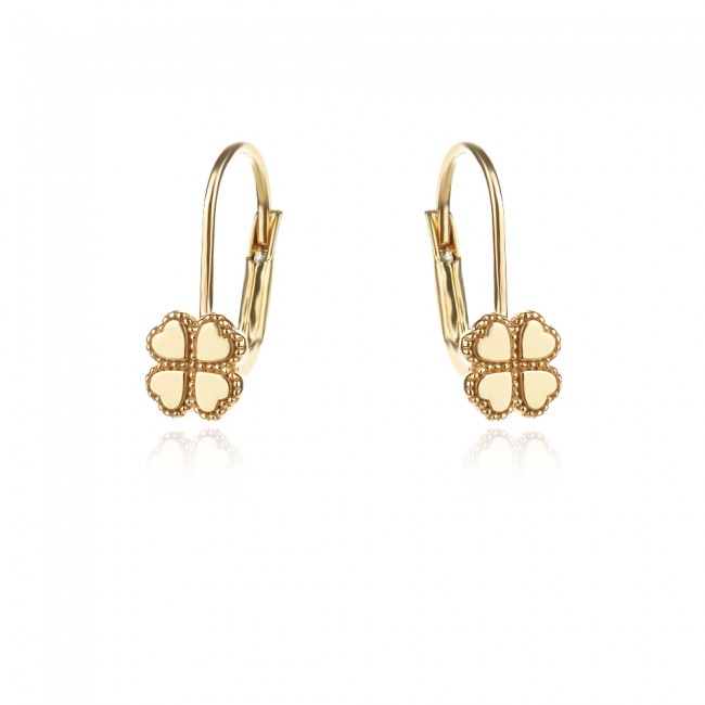 Златни детски обеци Детелинки (Детски обеци) от Victoria-Gold.com