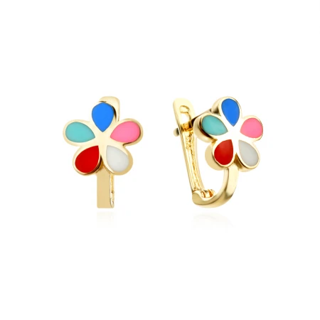 Златни детски обеци Flower Златни детски обеци Flower