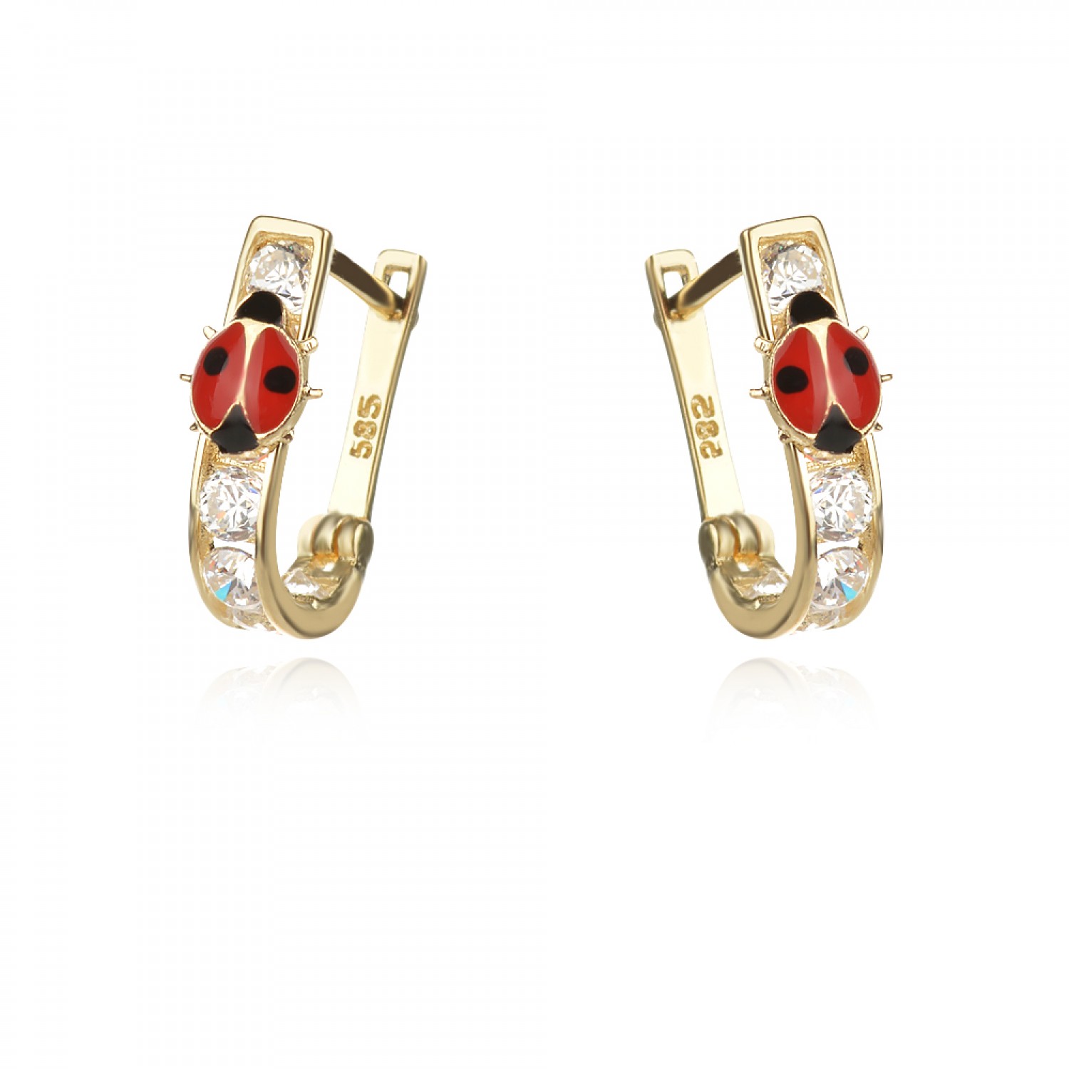 Златни детски обеци Калинки (Детски обеци) от Victoria-Gold.com