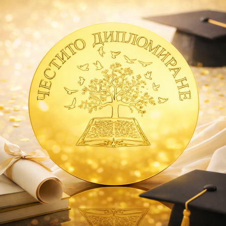 Златна монета за дипломиране и завършване