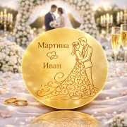 Златна монета за сватба или годишнина