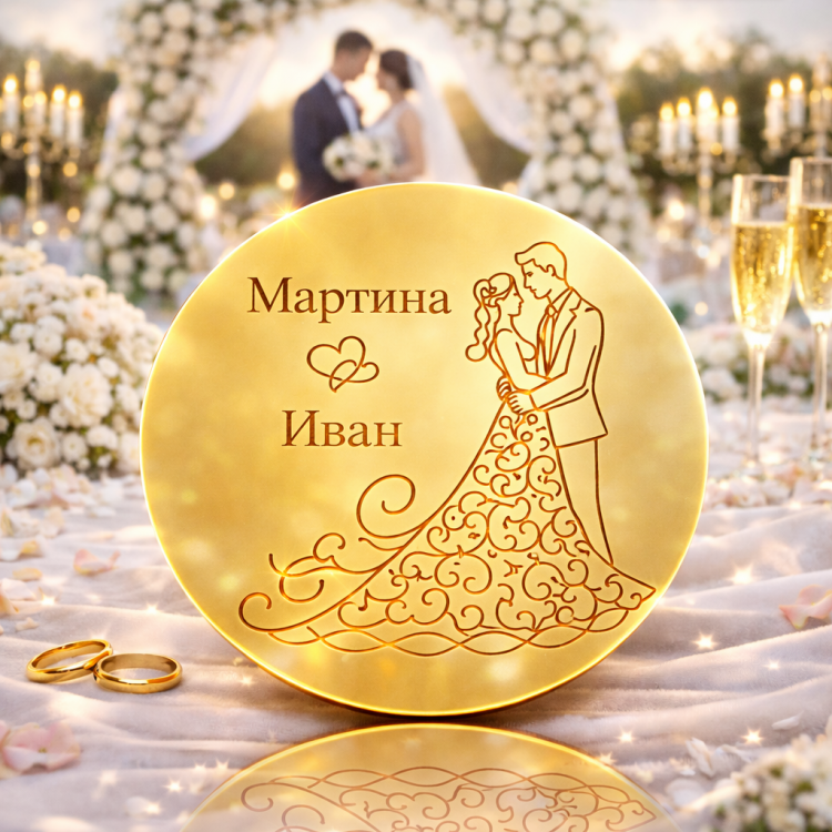 Златна монета за сватба или годишнина Златна монета за сватба или годишнина