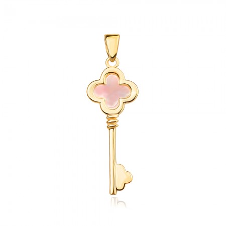 Златен медальон Key Clover
