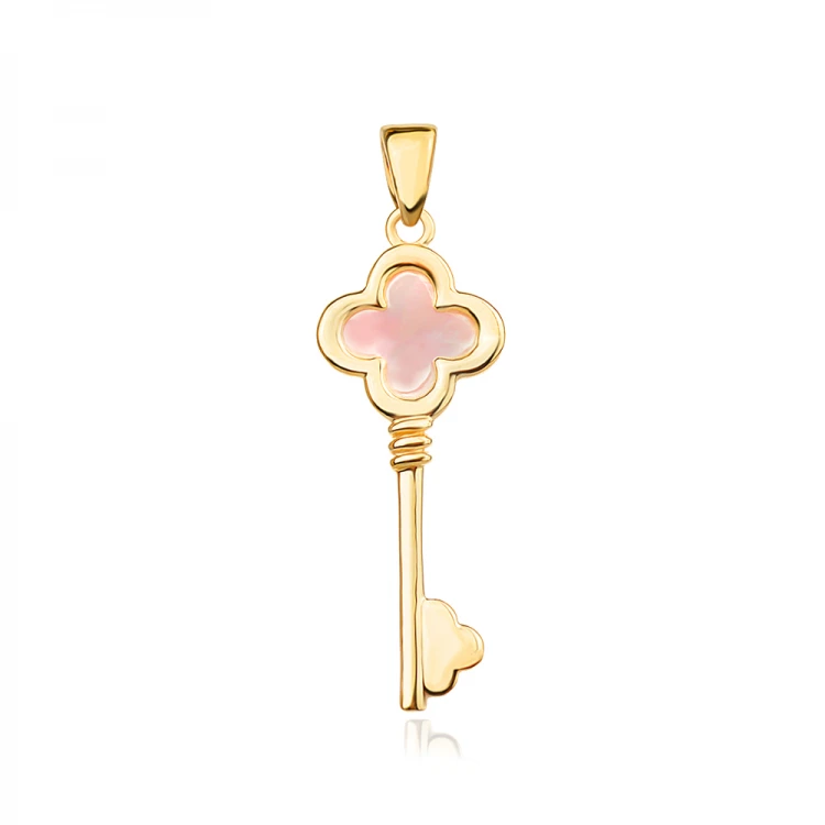 Златен медальон Key Clover