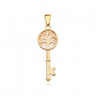 Златен медальон Key Tree