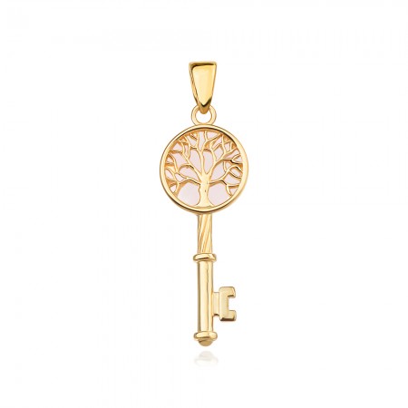 Златен медальон Key Tree