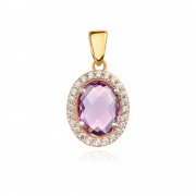 Златен медальон Amethyst