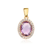 Златен медальон Amethyst