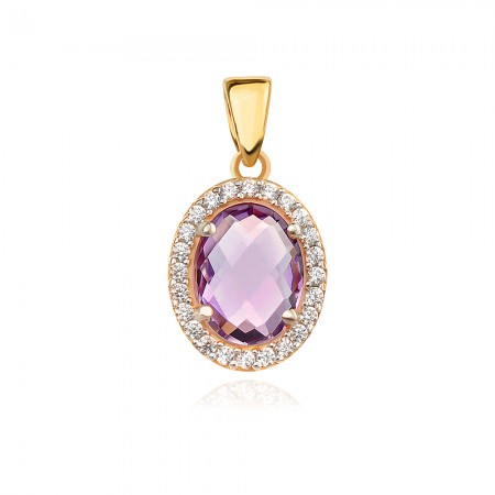 Златен медальон Amethyst