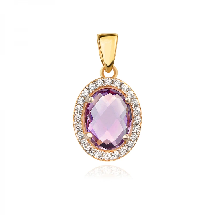 Златен медальон Amethyst
