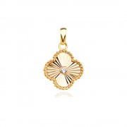 Златен медальон Diamond Clover