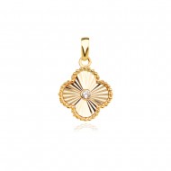 Златен медальон Diamond Clover