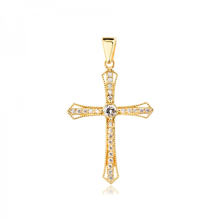 Златен медальон кръст Luxor