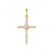 Златен медальон кръст Aria