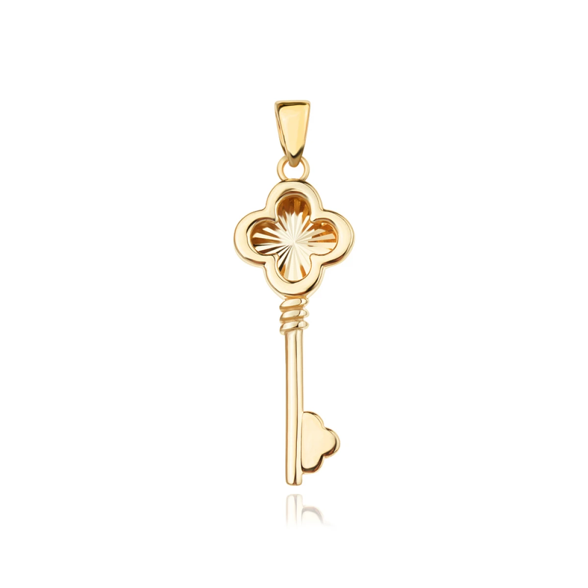 Златен медальон Clover Key Златен медальон Clover Key