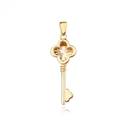 Златен медальон Clover Key
