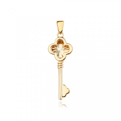 Златен медальон Clover Key Златен медальон Clover Key