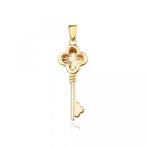 Златен медальон Clover Key Златен медальон Clover Key