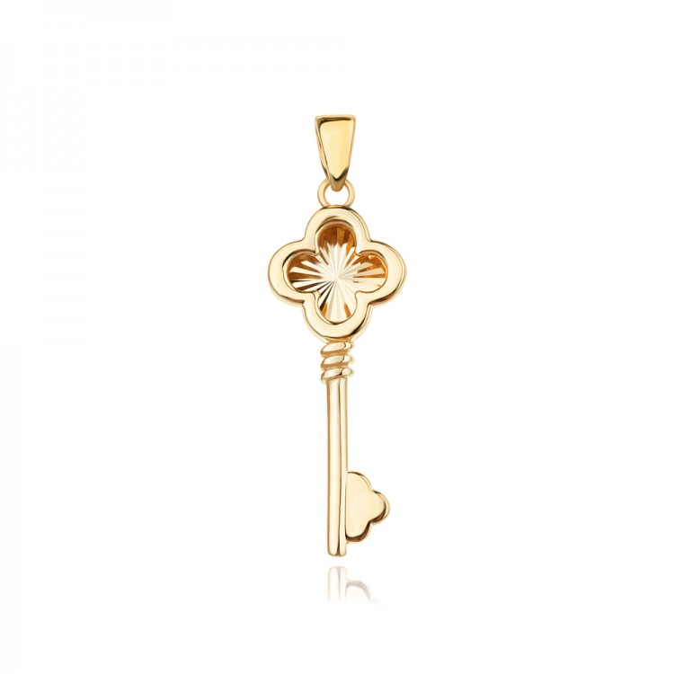 Златен медальон Clover Key