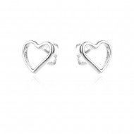 Сребърни обеци Heart