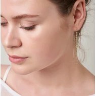 Сребърни обеци Dia topic gold color Сребърни обеци Dia topic gold color