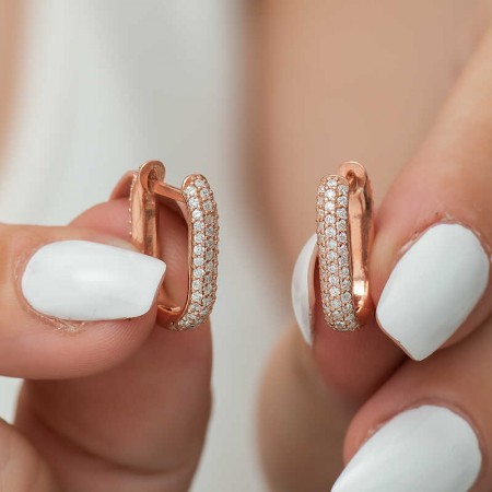 Сребърни обеци White