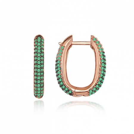 Сребърни обеци Green