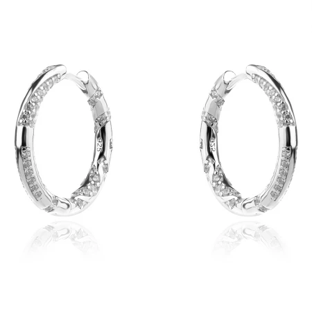 Сребърни обеци Circle stone Сребърни обеци Circle stone