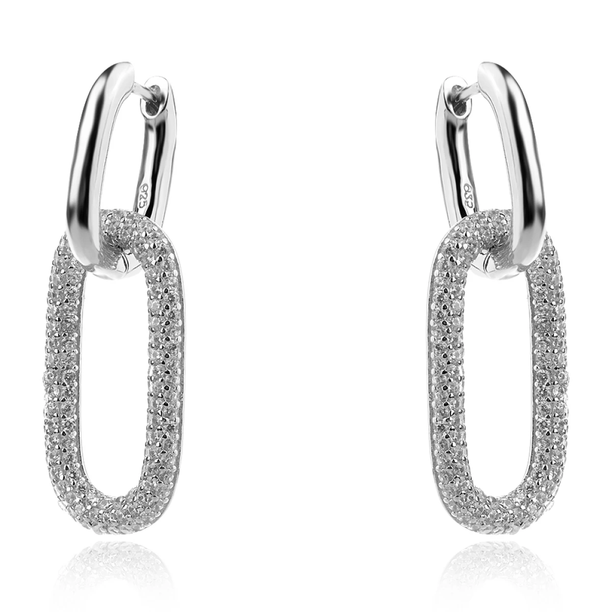 Сребърни обеци Оval shapes Сребърни обеци Оval shapes