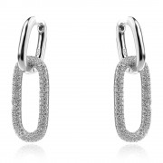 Сребърни обеци Оval shapes