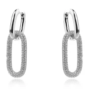 Сребърни обеци Оval shapes
