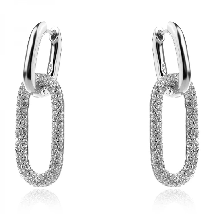 Сребърни обеци Оval shapes Сребърни обеци Оval shapes