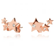 Сребърни обеци Тriple star Сребърни обеци Тriple star