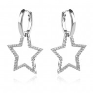 Сребърни обеци Open Star