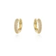Сребърни обеци Халки с циркони