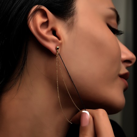 Сребърни обеци Long Gold