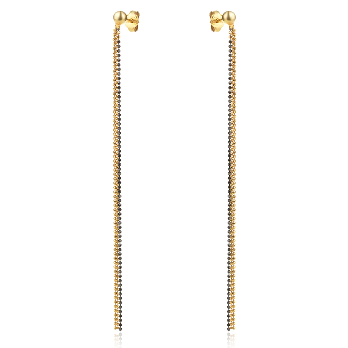 Сребърни обеци Long Gold
