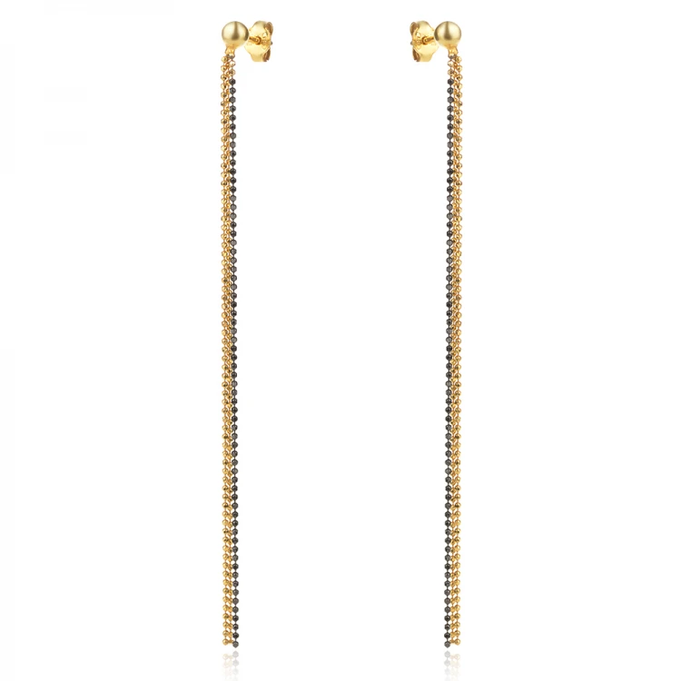 Сребърни обеци Long Gold
