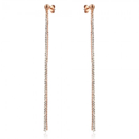 Сребърни обеци Long Rose