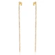 Сребърни обеци Long Gold&White Сребърни обеци Long Gold&White