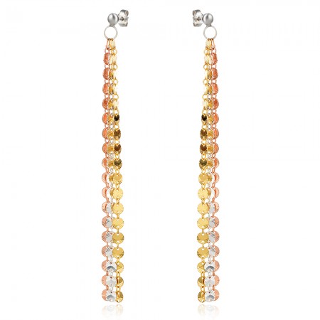 Сребърни обеци Long Rose&Gold