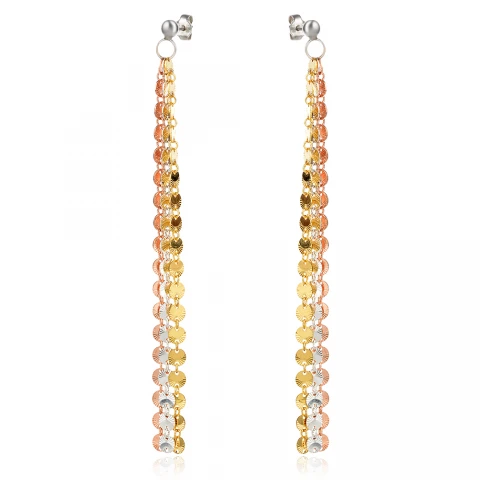 Сребърни обеци Long Rose&Gold