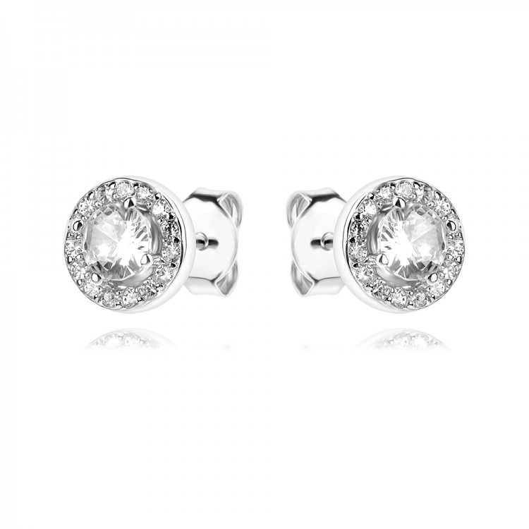 Сребърни обеци Stone Flower - Обеци