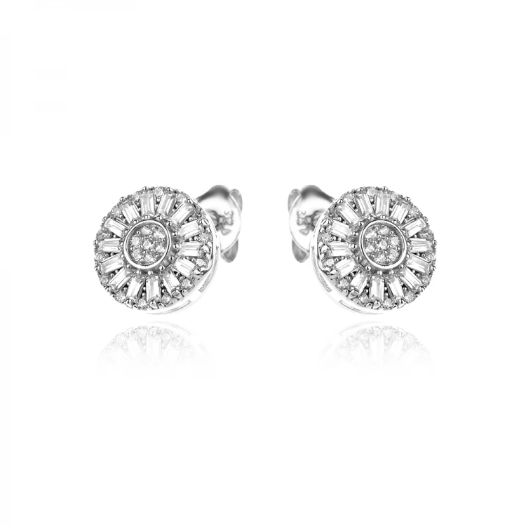 Сребърни обеци Luxury Circle