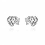 Сребърни обеци Luxury Heart