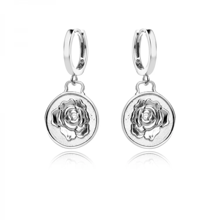 Сребърни обеци Rose