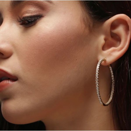 Сребърни обеци Circle